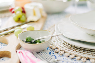 elegant simple ceramic tableware for tablescaping