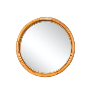Bamboo circular mirror