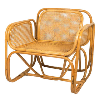 Bamboo and rattan chair based on the Jan Bocan classic