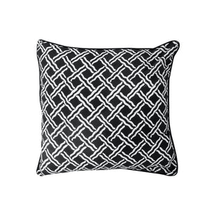 Handmade contemporary batik black and white cushion covers. Five designs - Stripes, check big and small, trellis and dots